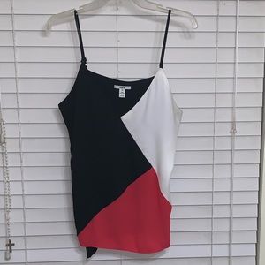 Bar III Colorblock Camisole, Red, Black, White